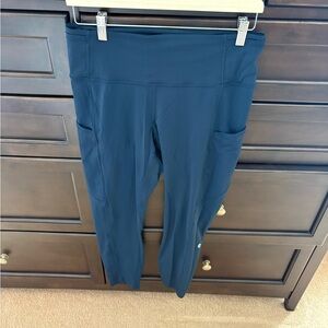Lululemon Athletica Fast and Free 25” inseam navy Leggings